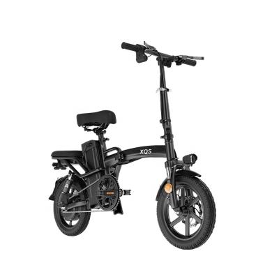 China Mini 14 inch mini 14 wheel steel48v 240w motor 48v12ah lithium battery high carbon folding electric bicycle city ebike city ebike fat for sale