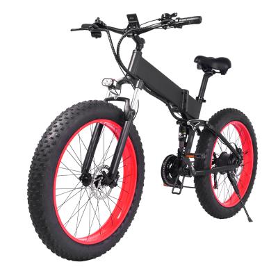 China Fat Tire Aluminum Alloy Folding Bike 26inchwheel 48v10.5ah Electric Folding Mountain Lithium Battery 48v750w Brushless Motor Electric Bike Fat Tire Folding Electric Bike 26inchwheel 48v10.5ah Motor ebike electric bicycle for sale