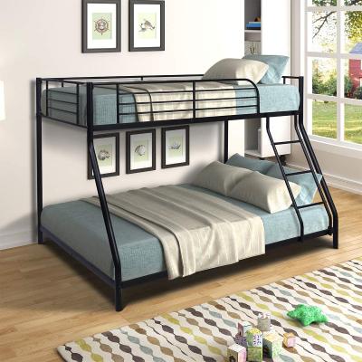 China Modern Drop Shipping Twin Over Sturdy Full Kids Bunk Bed Steel Metal Bed Frame Child Bunk Bed for sale