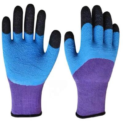 China Wholesale PVC Palm Coated Work Gloves Nylon Work Gloves Cold Proof Construction Work Gloves Various Colors for sale