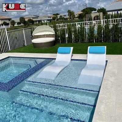 China UV-Resist Outdoor Sun Lounger Plastic Lounge Chair In-Water Pool Couch for sale