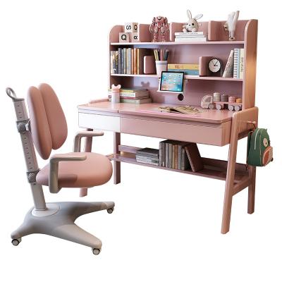 China Eco-friendly Material Modern Cheap Furniture Wooden Students Study Table Home Office Computer Desk With Drawer Shelf for sale