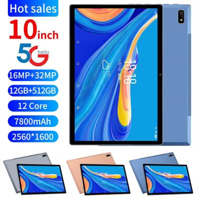 China Android 4G 5G huawei T870 512GB T970 tablet 12Core 12GB call 10 entertainment S7 tablet wifi call with 8mp+13mp camera for sale