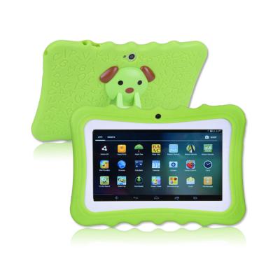 China OEM Wholesale WIFI Tough Kids Tablet 7 Inch Android Tablet Learn Educational Kids WIFI Children Tablet With Dog Rubber Case for sale