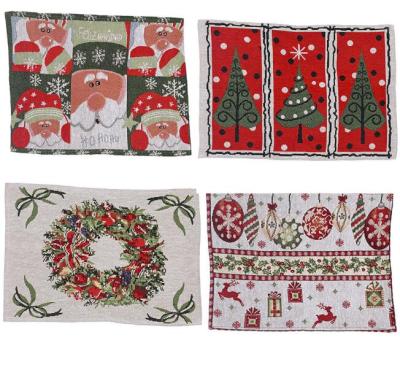 China Viable Dining Table Mat Table Cover Christmas Tablecloth Tablecloth Mats and Viable Pads Christmas Decorations Rectangle Print for sale