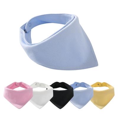 China Factory direct supply washable 100% pure cotton baby saliva towel cotton triangle baby bib in many colors for sale