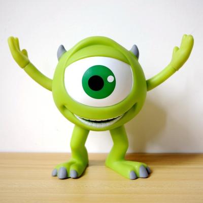 China Money Saving Cartoon Wholesale Mike Wazowski Shaped Piggy Bank Cute Kids Educational Toy Gifts Doll Coin Money Saving Box for sale