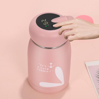 China Modern Wholesale Stainless Steel Vacuum Insulate Thermos Water Cup Cartoon Contact Show Temperature Belly Vacuum Insulated Cup for sale