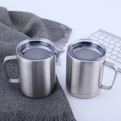 China Hot Sale Double Wall Insulation Stocked Logo Coffee Mug Custom Made 10oz Stainless Steel Coffee Mug Vacuum Mug for sale