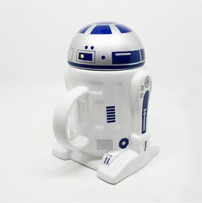 China Wholesale-Stocked Creative Star 3D Fight Mike Tea Robot Shaped Ceramic Mug Coffee Mug Office Cup for sale