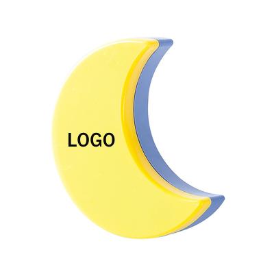 China Custom Logo Moon Shaped LED Night Light Modern Advertising Plug In Sensor Wall Night Lights Lamp for sale