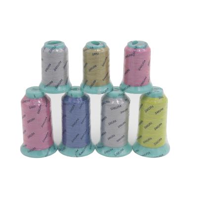 China Viable 100% Polyester Embroidery Thread Bright Glow In The Dark Thread Embroidery Thread for sale