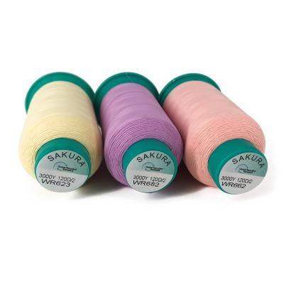 China Abrasion-Resistant Recycled Dull Polyester Embroidery Thread 120D / 2 3000 Yards / Cone for sale