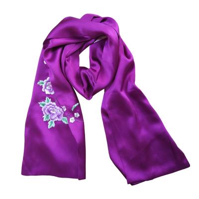 China Chinese long embroidery silk scarf as a business gift for sale