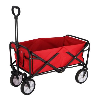 China Easy Folding Cart Small Shopping Cart Grocery Fishing Tackle Trailer Luggage Tool Outdoor Camping Folding Cart for sale