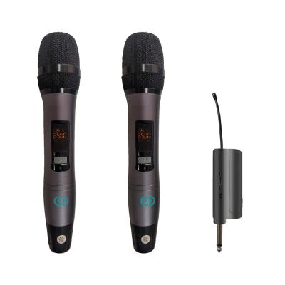 China Handheld MIC Wireless Microphone UHF Recording Karaoke with Lithium Battery Receiver for Stage Church Party School Wireless Microphone for sale