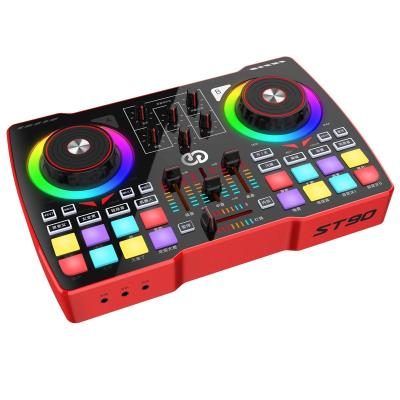 China Karaoke DJ Home Party DJ Sound Card Instagram Video Recordind Webcast Podcast Studio Equipment Voice Switch Audio Interface for sale