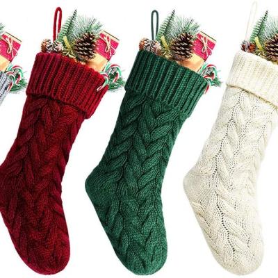 China Christmas Stockings Wholesale Christmas Accessories Bulk Luxury Novelty Knitted Store Gift Decorations for sale