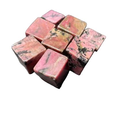 China China High Quality Cube Stone Wholesale Natural Polished Rhodonite Quartz Gravel Crystal Gemstone For Gifts for sale