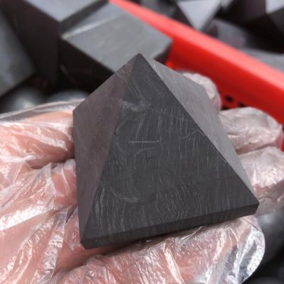 China Wholesale natural stone healing gift fengshui pyramid china shungite radiation protection crystal folk crafts for decoration for sale