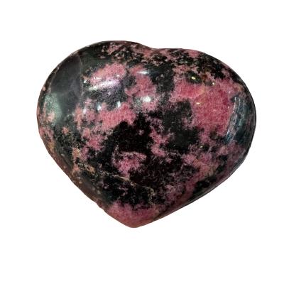 China New China Healing Items Quartz Rhodonite Stones Natural Crystal Heart Shape Folk Crafts For Gifts for sale