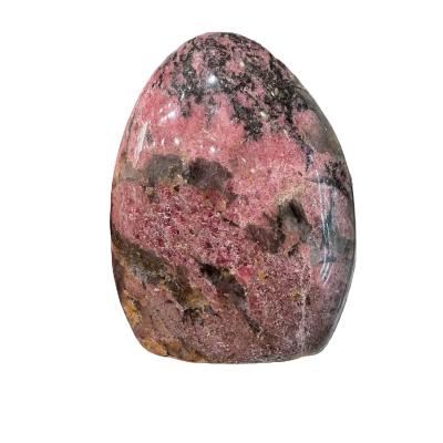 China High Quality Natural China Rhodonite Quartz Crystals Heart Shape Healing Stones For Home Decor for sale