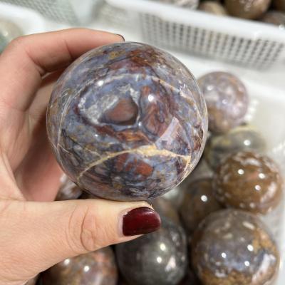 China Wholesale Sphere Fengshui Ball Gemstone Pietersite Stones Sphere Healing China Folk Crafts for sale