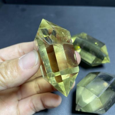 China Natural Clear Stone Point Crystal China Quartz Citrin Healings Double Ended Point for sale