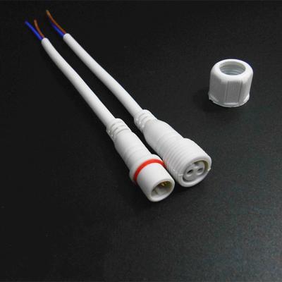 China Single Color Led Strip Power Male To Female Waterproof Power Cable 2 Pins Wire Waterproof Connector for sale