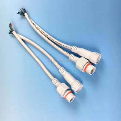 China Power 1 Pair (Male and Female) 3 Pin Waterproof LED Cable Wire 40cm LED Connectors for sale