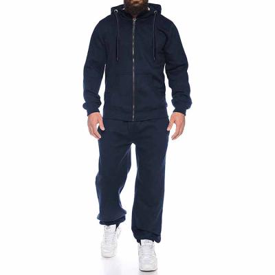 China Wholesale Breathable Mens Plain Cotton Hoody Sweat Suits Hoodie Jogger Suit Tracksuit Set For Men for sale