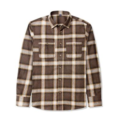 China Wholesale Price OEM Breathable Plaid Oversized Flannel Casual Long Sleeve Men Shirts for sale