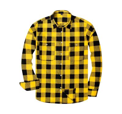 China Good Selling Breathable Plus Size Cotton Casual Long Sleeve Flannel Men Casual Shirts for sale