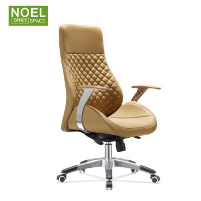 China Adjustable Modern Luxury Executive Ergonomic Swivel Leather Office Manager (Height) Chairs for sale