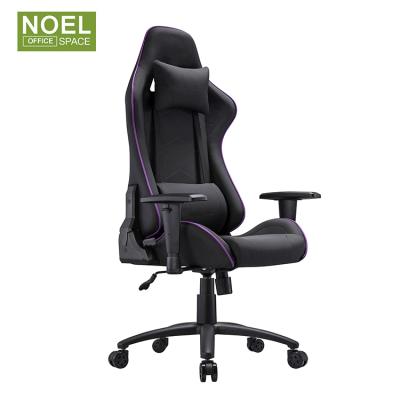 China Adjustable (Height) Designed Swivel PU Gaming Chair Deluxe Executive High Back Gaming Chair With Footrest for sale