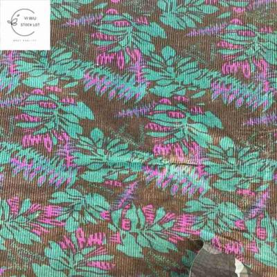 China Hot Selling Stock Printing Corduroy Blended Fabric Water Resistant Cotton Fabric In China for sale