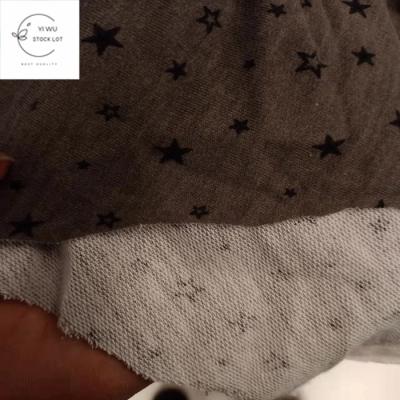 China China Textile Waterproof Knitting Mixed Kg Africa Terry Loop Fabric Stars Printed Printing For Garment Fabric Stock Lot Wholesale for sale