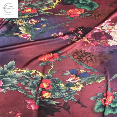 China Hot Selling Organic Polyester Satin Printing Fabric Stock Fabric In China for sale