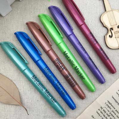 China PP Colored Marker Pen Office School Supply Stationery Non-Toxic Metallic Marker Pens for sale