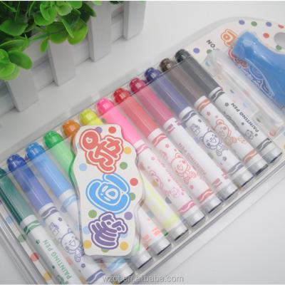 China Pp 12 Colors Water Color Pen For School High Quality School Supplies Stationery Art Marker Pen Air Spray Pen OT-658 for sale