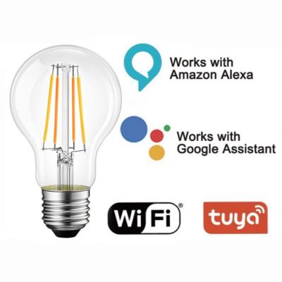 China Smart Illumination Tuya A60 G80 G95 G125 ST64 Wifi Bulb TDC Lumen Dimmable LED Filament Bulb for sale