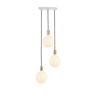 China Modern Matte White Nordic Minimalist Pendent Lead Glass Bulb Ceiling Lights Pendants 1m String Light for sale