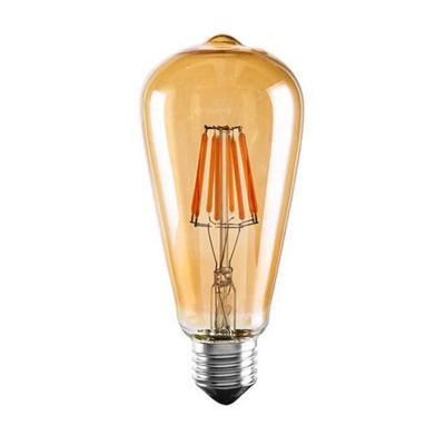 China Residential Led Soft Filament Light Bulb ST64 5W Led Flexible Filament Bulb Golden Cover 120v/230v Led Curved Bulb for sale