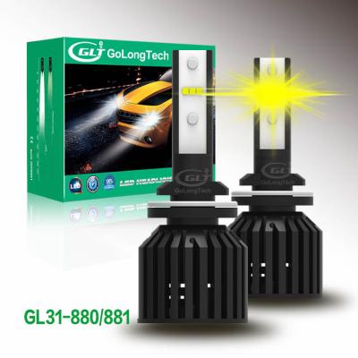 China Led headlight and led fog light for car GL31 880/881 super bright 5000 lumens 9004 9006 5202 H3 H7 8 car led bulb for sale