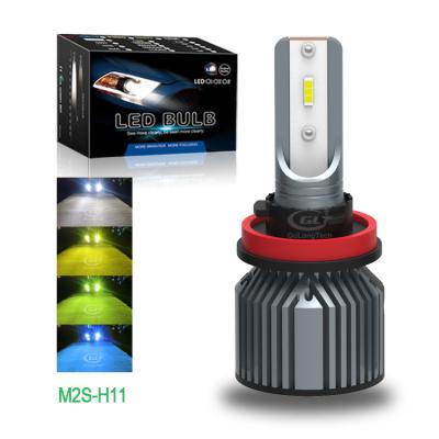 China Super bright led h11 auto headlight and fog light bulbs M2S C6 H11 50W Golongtech 20000lm car led headlight bulbs for sale