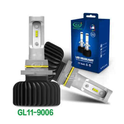 China Brightest GL11-9006 LED automotive led headlight led fanless led bulb car lamp bulbs automobile led headlights for sale