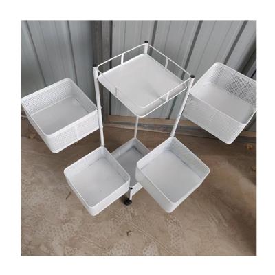 China Serving Cart Toy Storage Shelves Morden's High Level Multi-Layer Metal Rolling Rack for sale