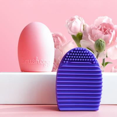 China For Washing Home Tools Cleaning Brush Egg Silicone Cosmetic Use Silicone Brush Cleaner for sale