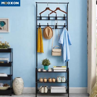 China Viable Multifunctional Organizer Cloth Drying Rack Clothes Shoe Storage Racks Cabinet Clothing Storage for sale