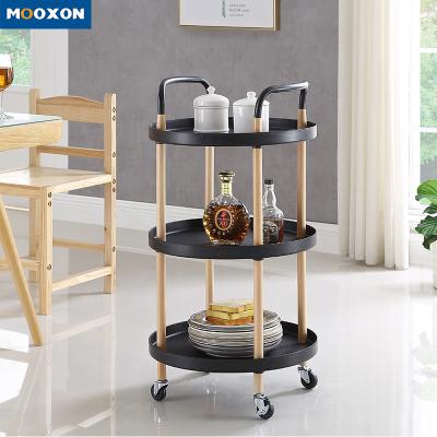 China 3 Tiers Rolling Rack Home Furniture Kitchen Utility Trolley Mobile Storage Cart for sale